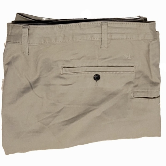 Levi Strauss Dockers Men's Khaki Chino Flat Front Big & Tall Shorts 50x10 - Picture 4 of 11